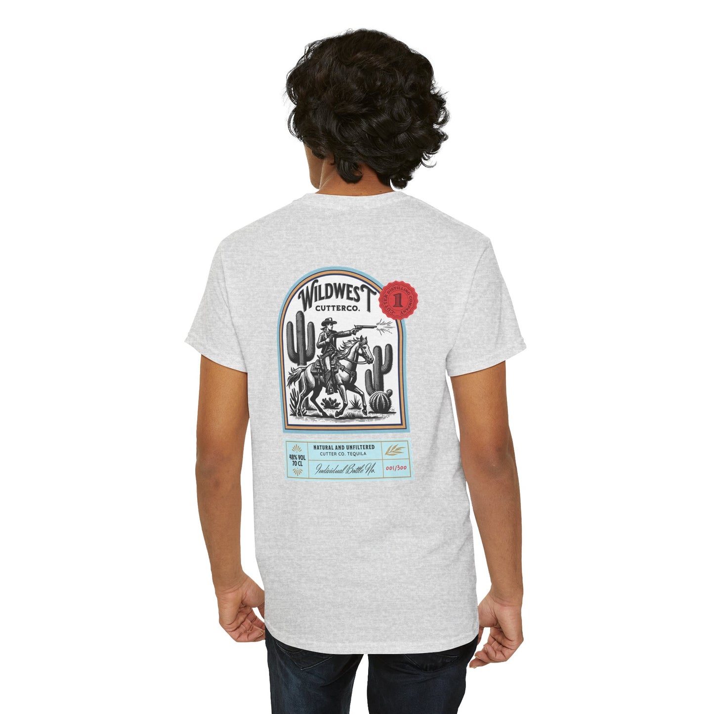 Western Tequila Graphic Tee, Unisex Cotton T-Shirt, Cowboy Style Shirt, Rodeo Apparel, Vintage Wild West Outfit, Casual Wear