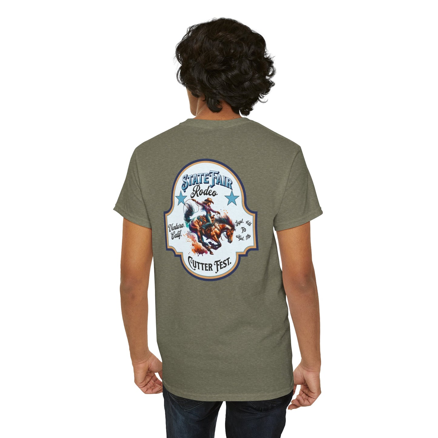 Western Graphic Tee, Unisex Cotton T-Shirt, Cowboy Style Shirt, Rodeo Apparel, Vintage Wild West Outfit, Casual Wear