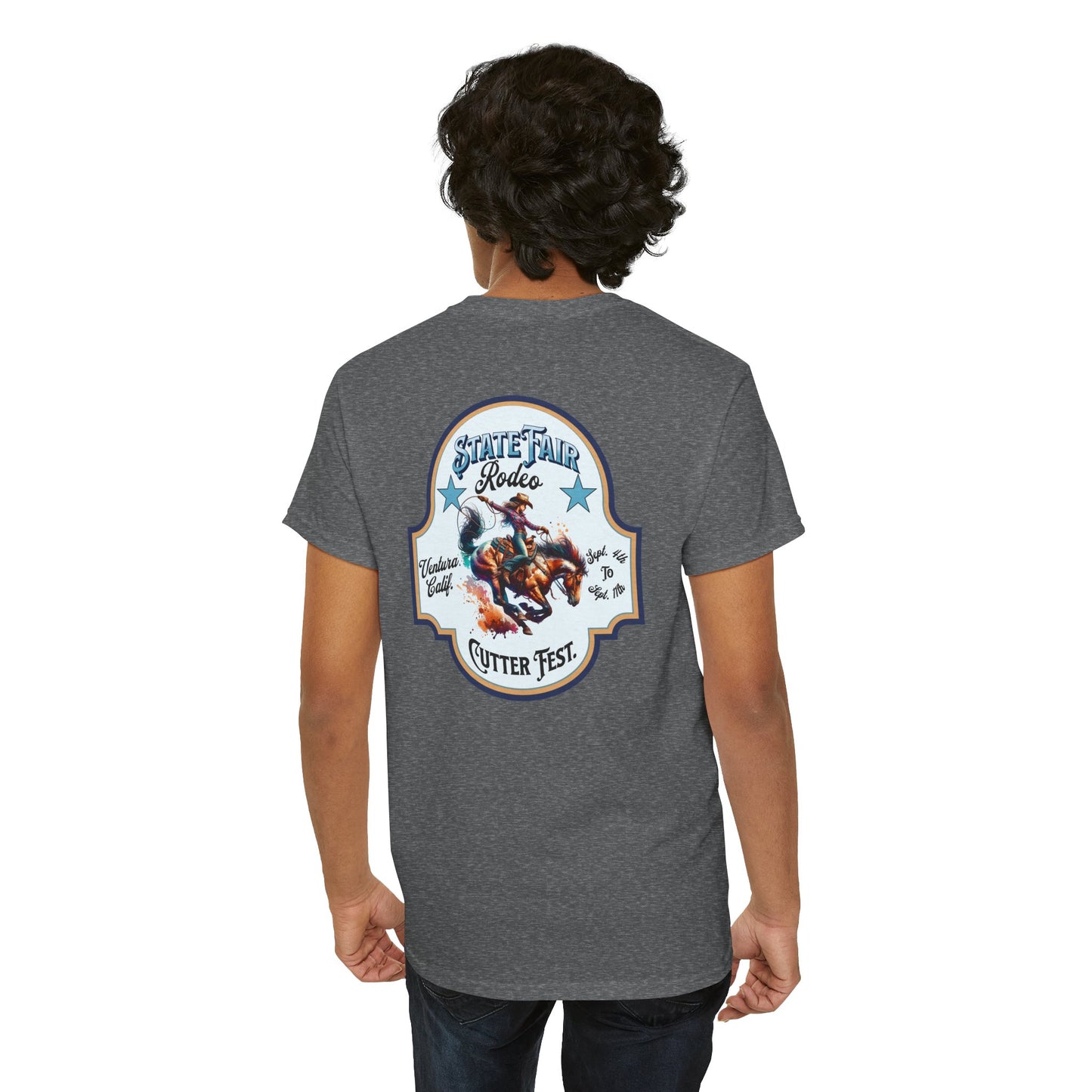 Western Graphic Tee, Unisex Cotton T-Shirt, Cowboy Style Shirt, Rodeo Apparel, Vintage Wild West Outfit, Casual Wear