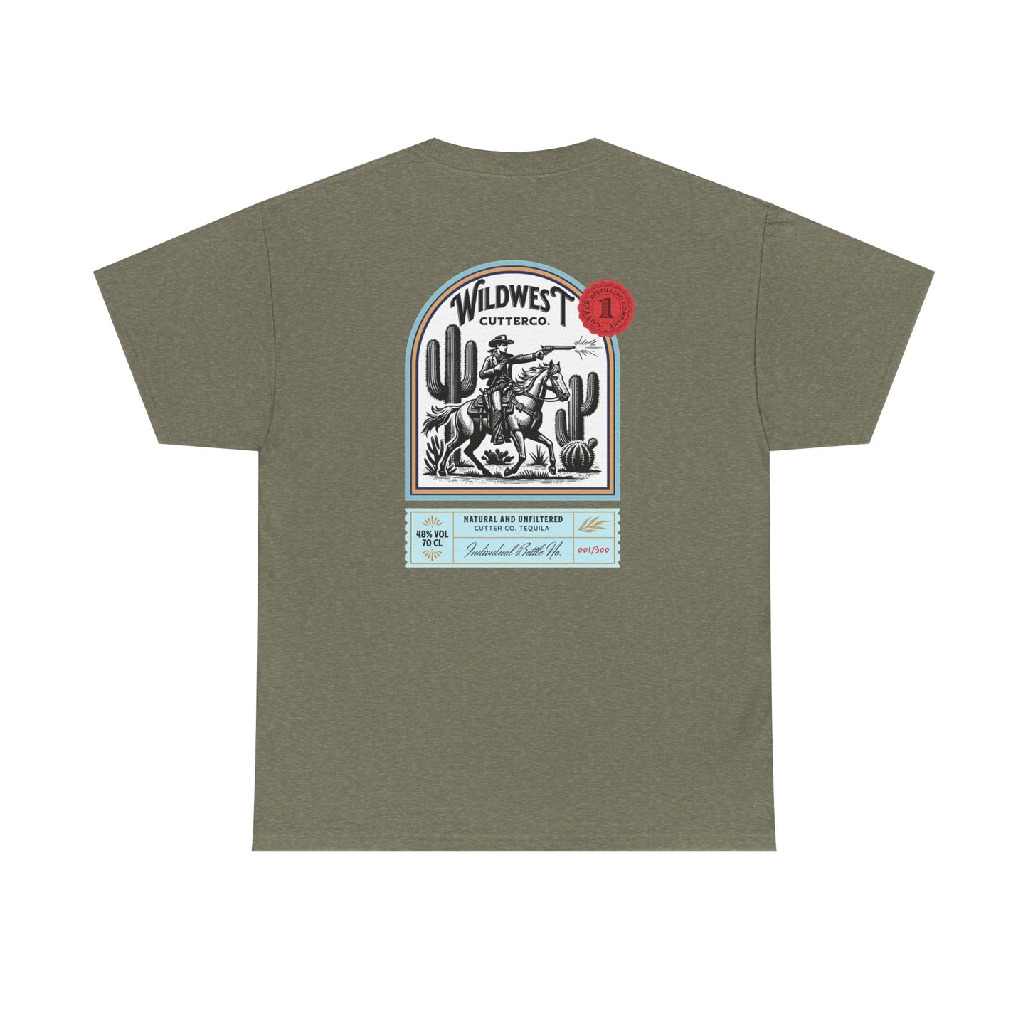 Western Tequila Graphic Tee, Unisex Cotton T-Shirt, Cowboy Style Shirt, Rodeo Apparel, Vintage Wild West Outfit, Casual Wear