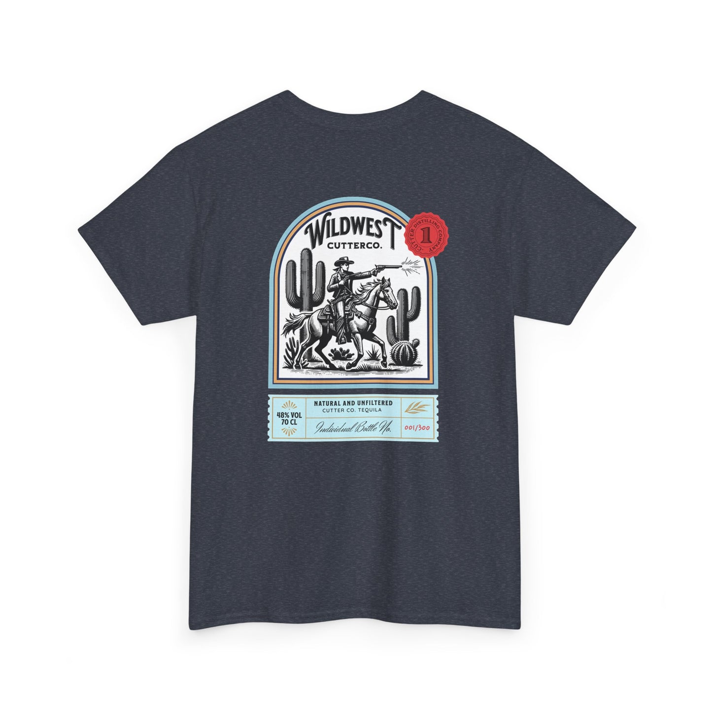 Western Tequila Graphic Tee, Unisex Cotton T-Shirt, Cowboy Style Shirt, Rodeo Apparel, Vintage Wild West Outfit, Casual Wear