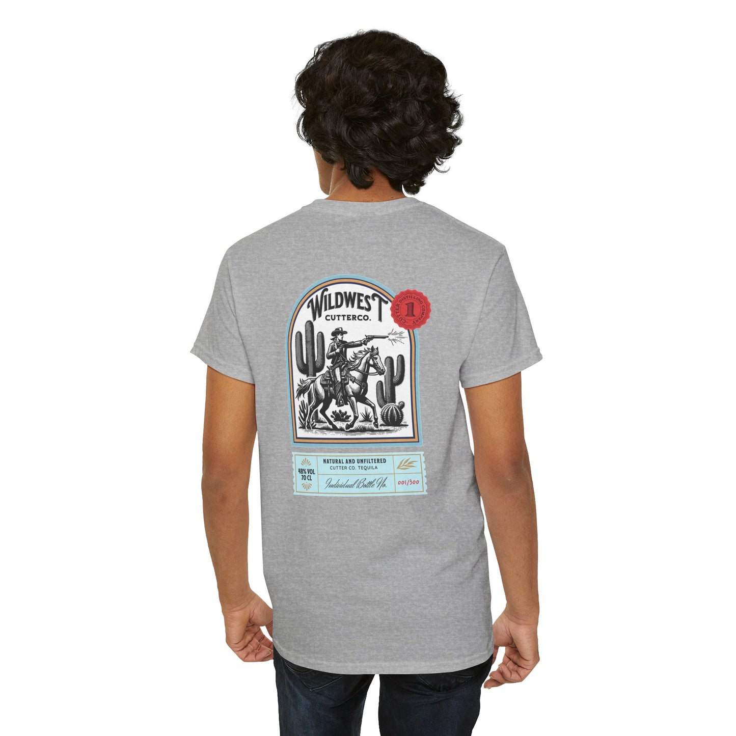 Western Tequila Graphic Tee, Unisex Cotton T-Shirt, Cowboy Style Shirt, Rodeo Apparel, Vintage Wild West Outfit, Casual Wear