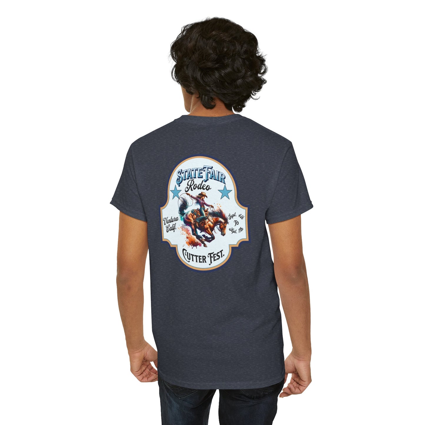 Western Graphic Tee, Unisex Cotton T-Shirt, Cowboy Style Shirt, Rodeo Apparel, Vintage Wild West Outfit, Casual Wear
