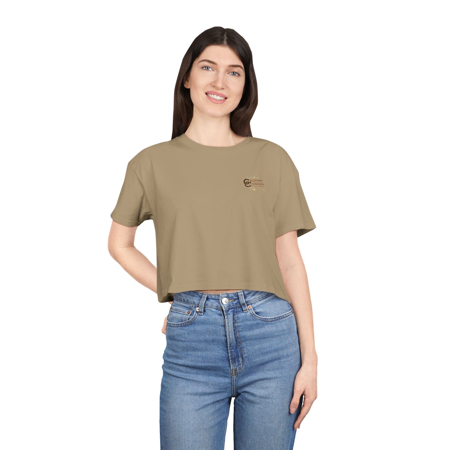 Hey Ya' Country Cutter Women's Crop Tee - Stylish and Playful Western Vibe