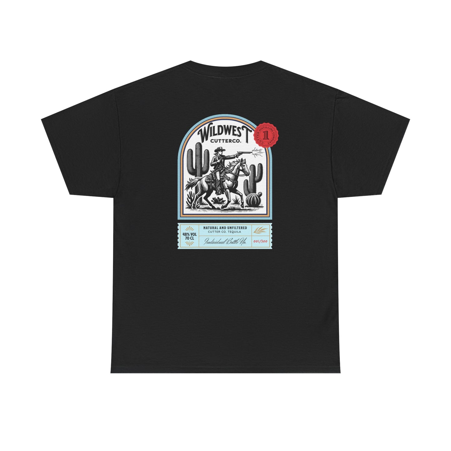 Western Tequila Graphic Tee, Unisex Cotton T-Shirt, Cowboy Style Shirt, Rodeo Apparel, Vintage Wild West Outfit, Casual Wear