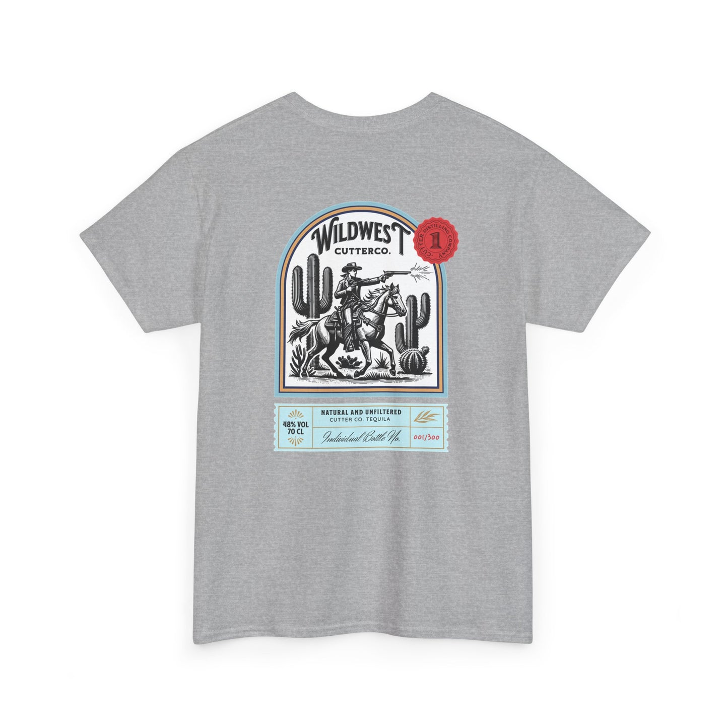 Western Tequila Graphic Tee, Unisex Cotton T-Shirt, Cowboy Style Shirt, Rodeo Apparel, Vintage Wild West Outfit, Casual Wear