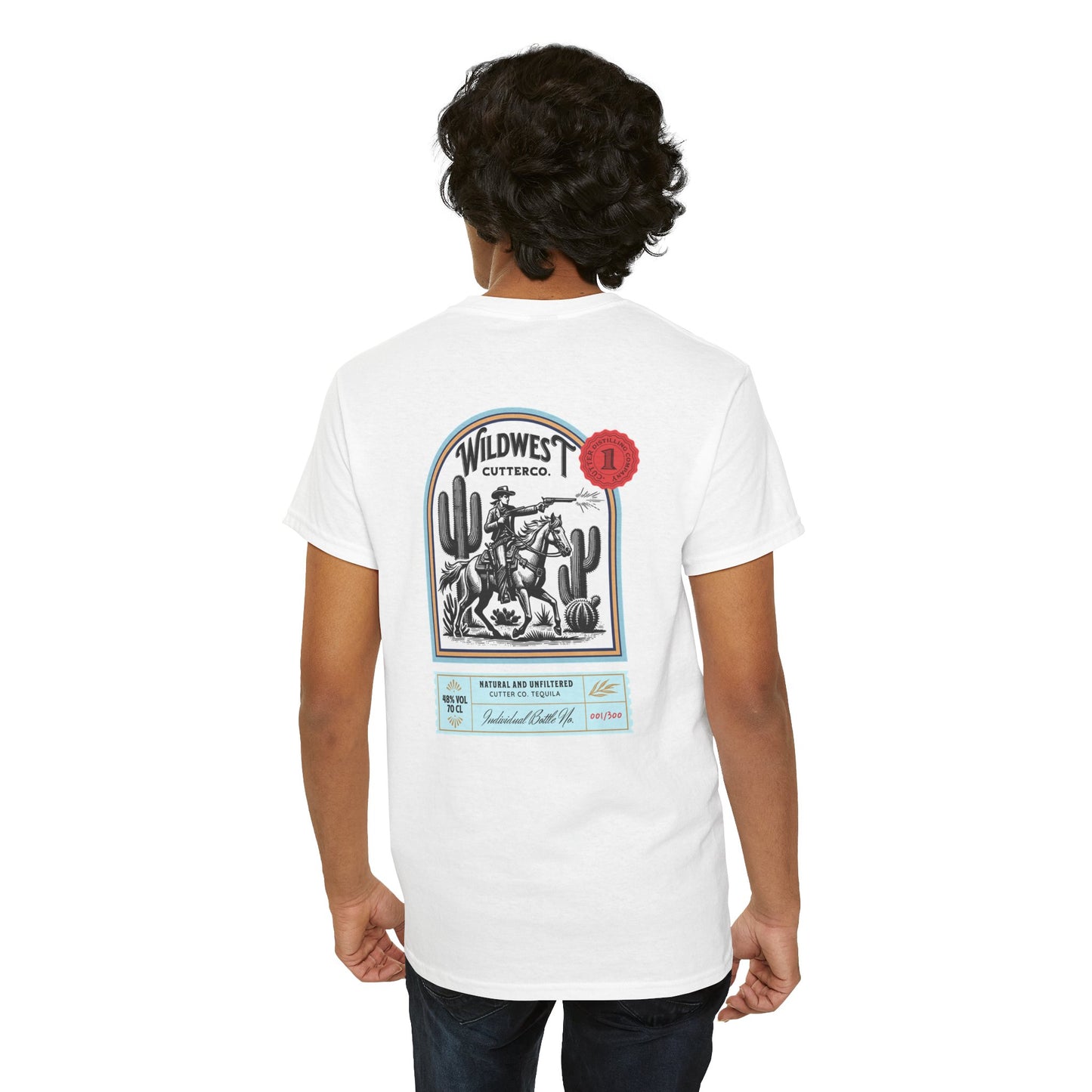 Western Tequila Graphic Tee, Unisex Cotton T-Shirt, Cowboy Style Shirt, Rodeo Apparel, Vintage Wild West Outfit, Casual Wear