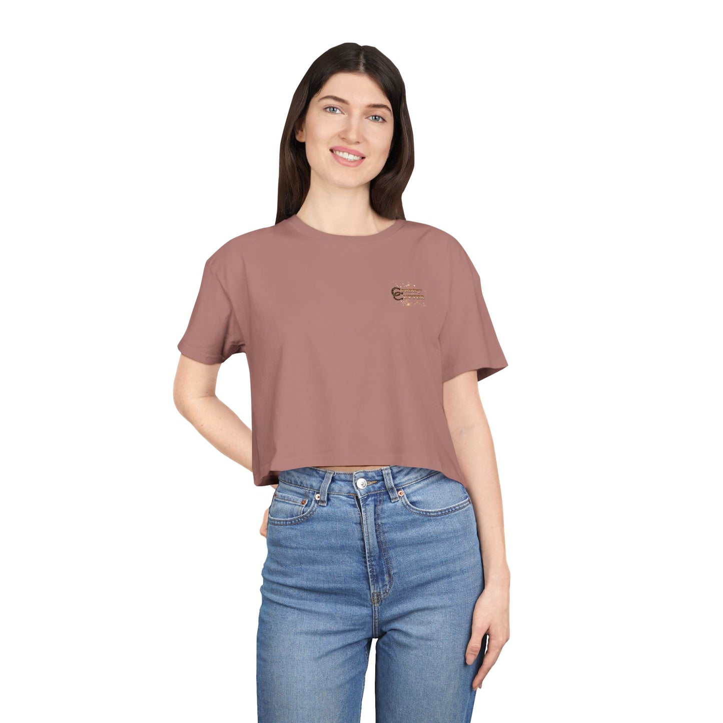 Hey Ya' Country Cutter Women's Crop Tee - Stylish and Playful Western Vibe