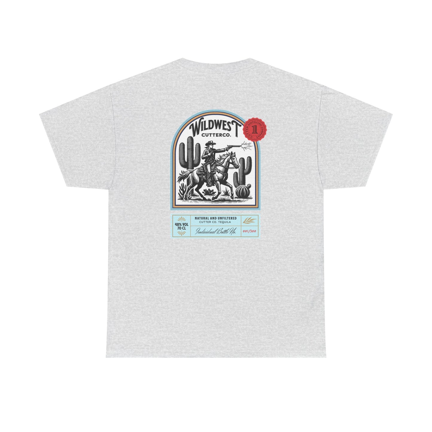 Western Tequila Graphic Tee, Unisex Cotton T-Shirt, Cowboy Style Shirt, Rodeo Apparel, Vintage Wild West Outfit, Casual Wear