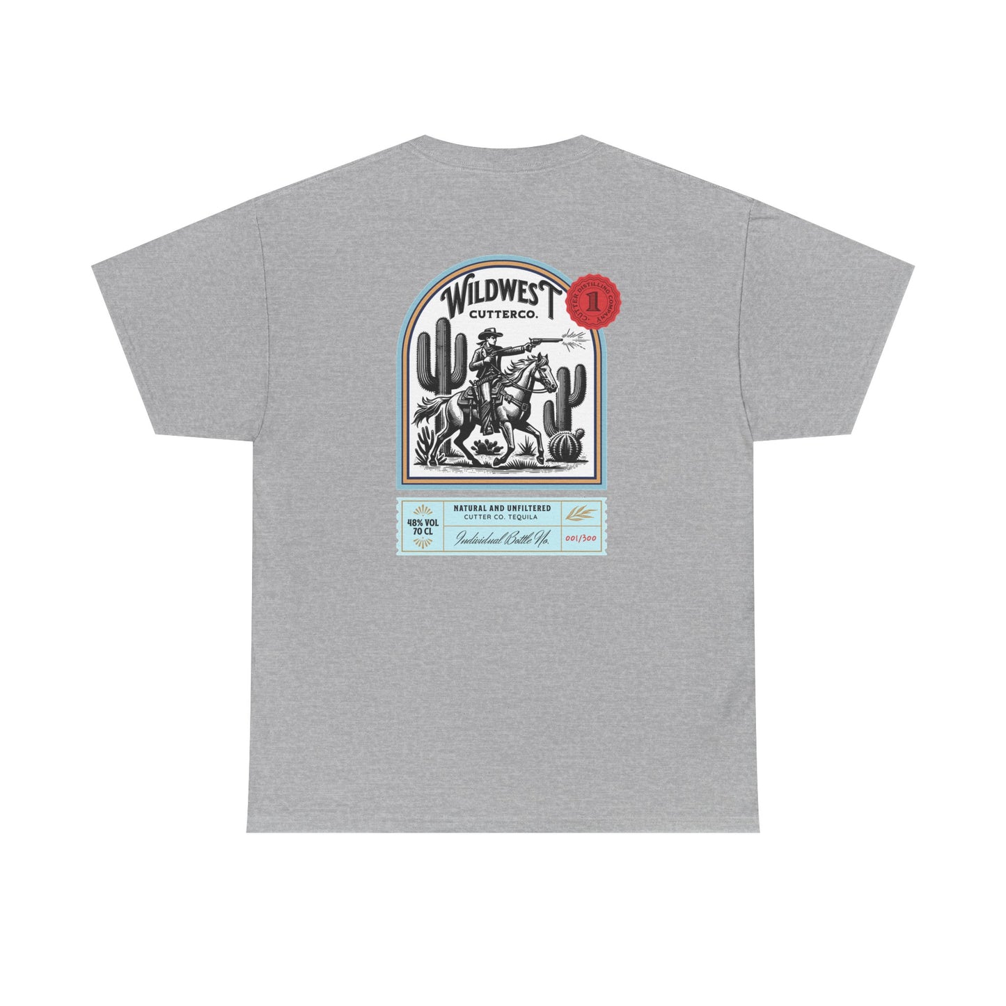 Western Tequila Graphic Tee, Unisex Cotton T-Shirt, Cowboy Style Shirt, Rodeo Apparel, Vintage Wild West Outfit, Casual Wear