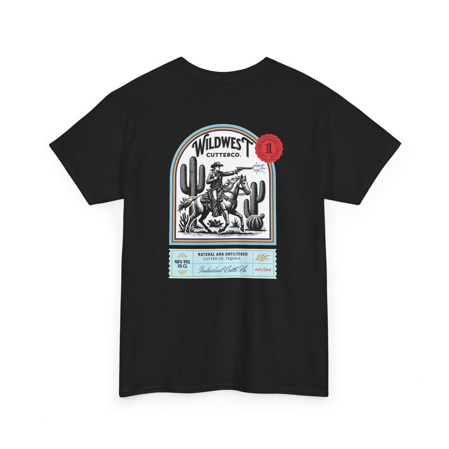 Western Tequila Graphic Tee, Unisex Cotton T-Shirt, Cowboy Style Shirt, Rodeo Apparel, Vintage Wild West Outfit, Casual Wear