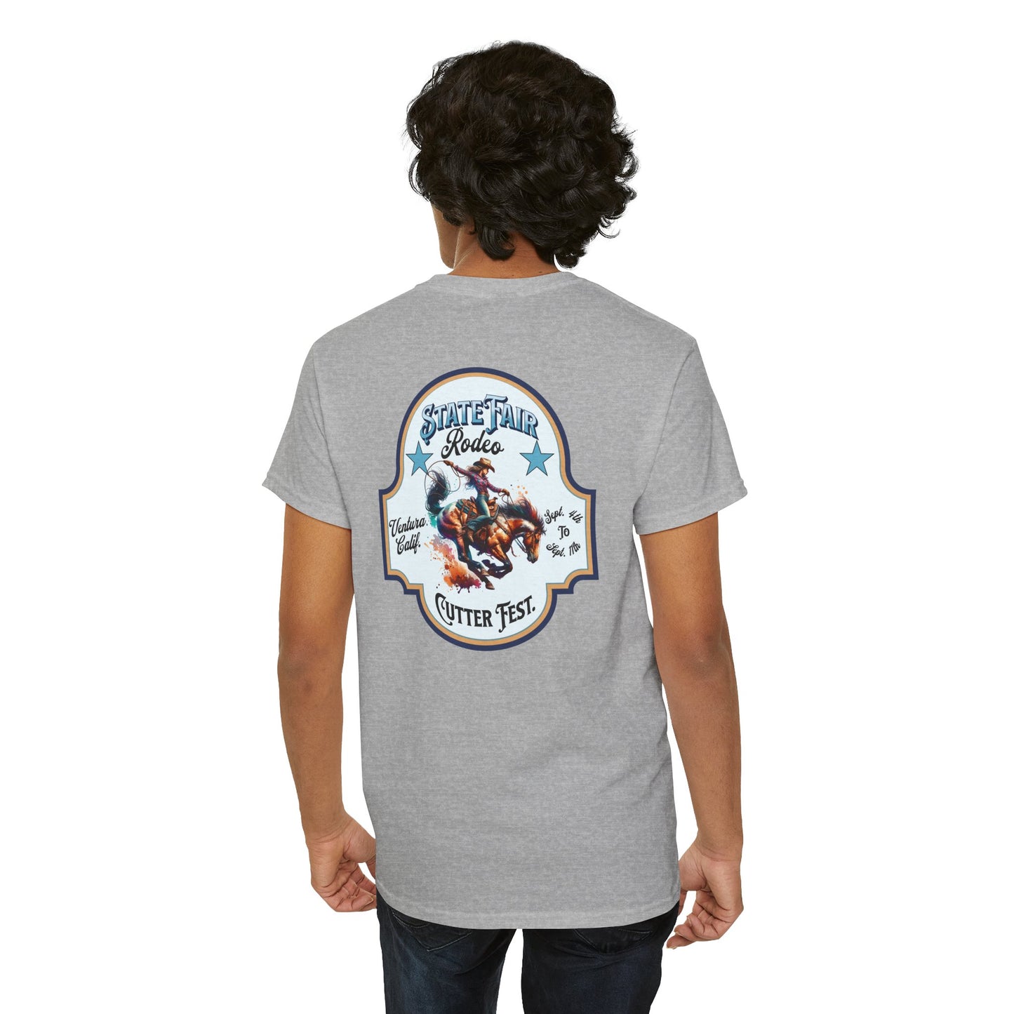Western Graphic Tee, Unisex Cotton T-Shirt, Cowboy Style Shirt, Rodeo Apparel, Vintage Wild West Outfit, Casual Wear
