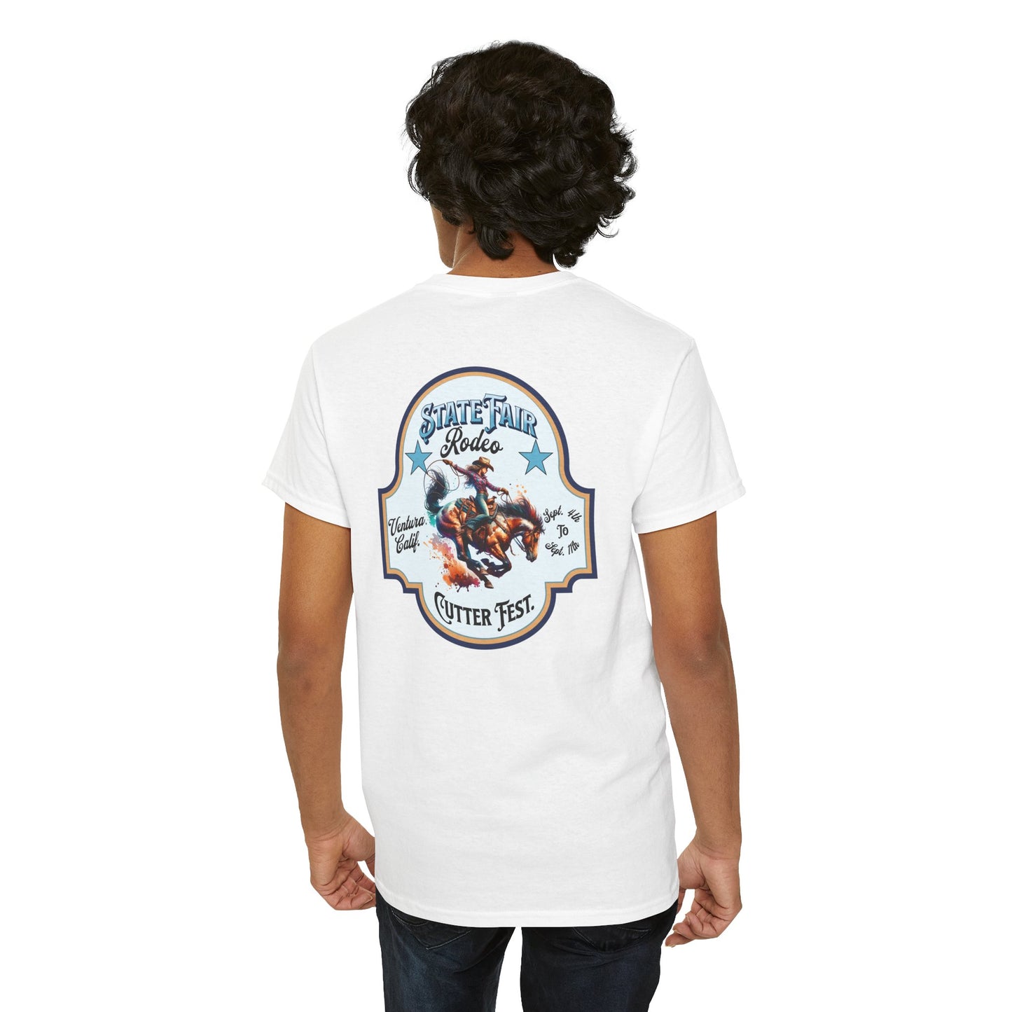 Western Graphic Tee, Unisex Cotton T-Shirt, Cowboy Style Shirt, Rodeo Apparel, Vintage Wild West Outfit, Casual Wear