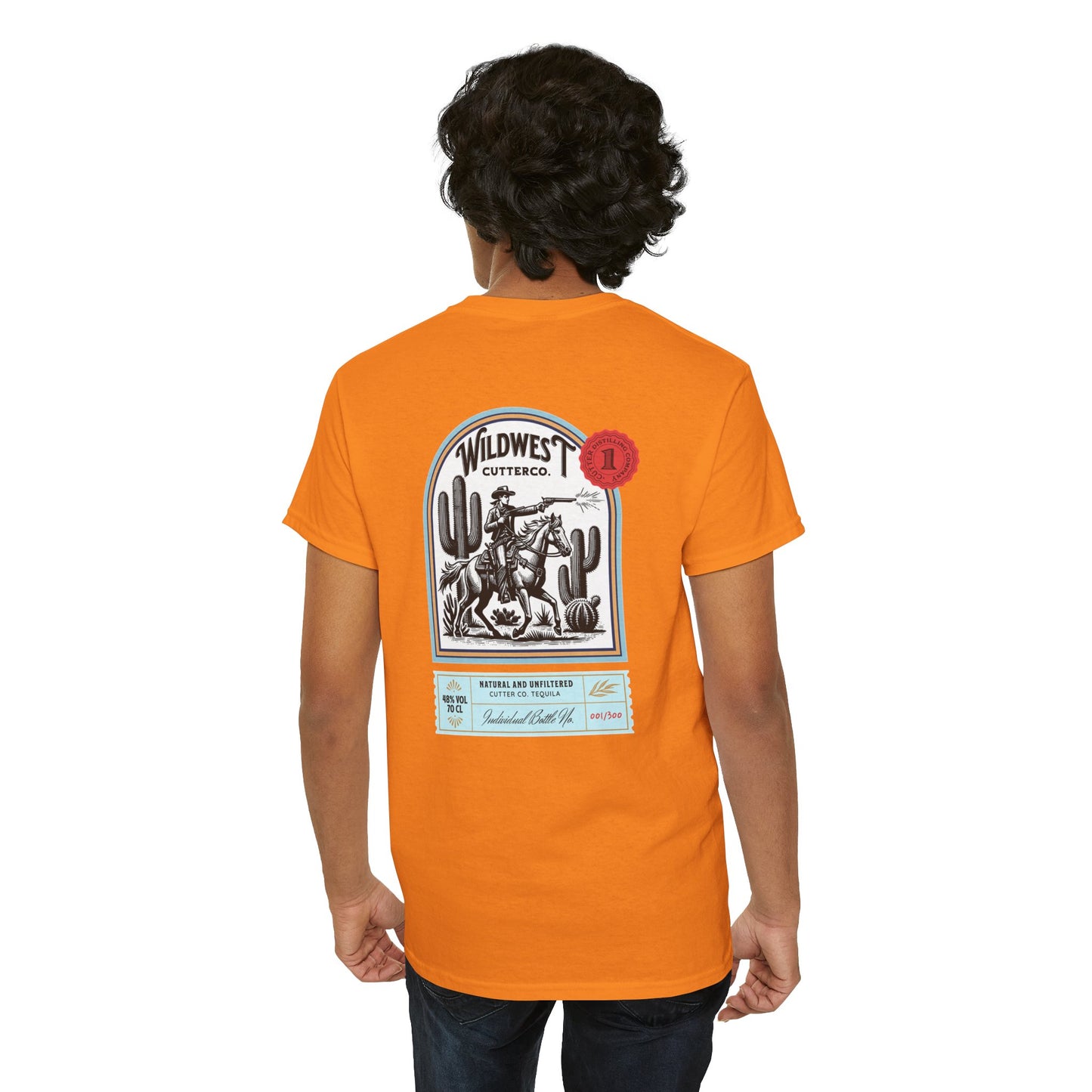 Western Tequila Graphic Tee, Unisex Cotton T-Shirt, Cowboy Style Shirt, Rodeo Apparel, Vintage Wild West Outfit, Casual Wear