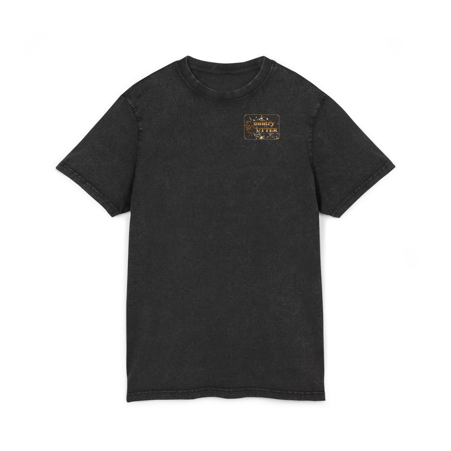 Woman’s Acid Washed Round Neck Tee - 'Hey Ya' Graphic Design