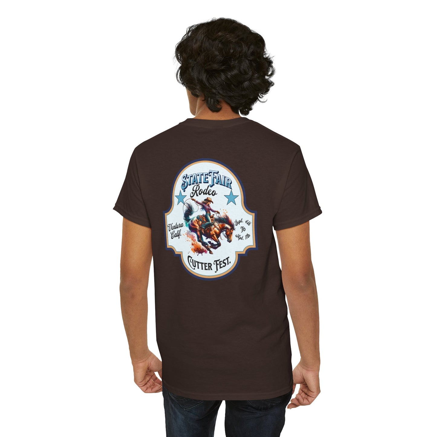 Western Graphic Tee, Unisex Cotton T-Shirt, Cowboy Style Shirt, Rodeo Apparel, Vintage Wild West Outfit, Casual Wear