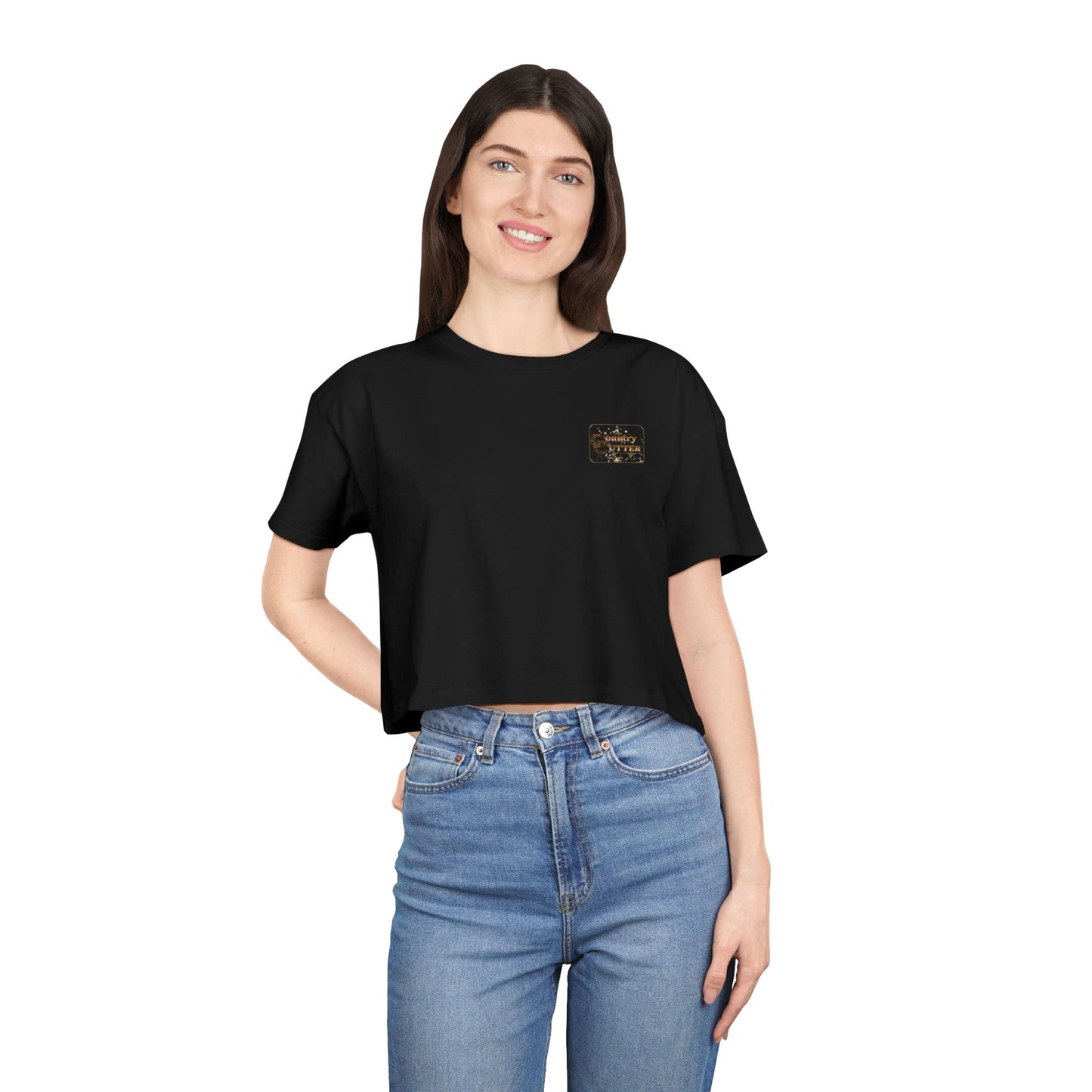 Hey Ya' Country Cutter Women's Crop Tee - Stylish and Playful Western Vibe