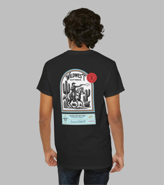 Western Tequila Graphic Tee, Unisex Cotton T-Shirt, Cowboy Style Shirt, Rodeo Apparel, Vintage Wild West Outfit, Casual Wear